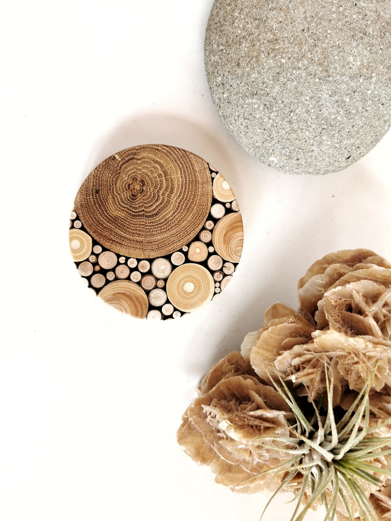 Small half moon wood wall art/ Celestial Boho home decor/ Etsy