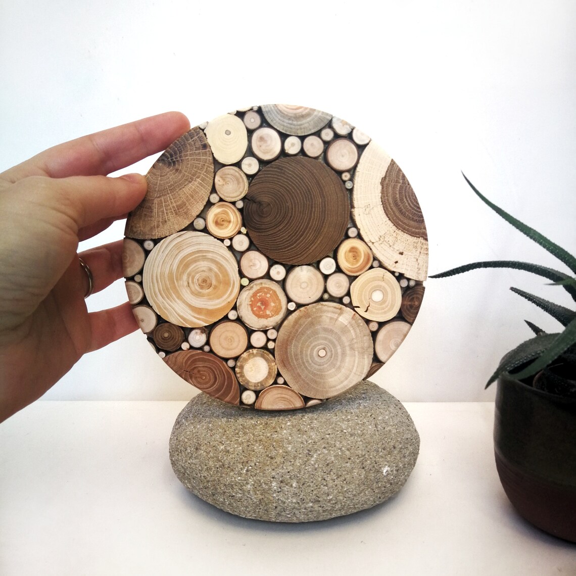 Wood wall art circle/ Colorful wood wall decor/ Wood wall Etsy