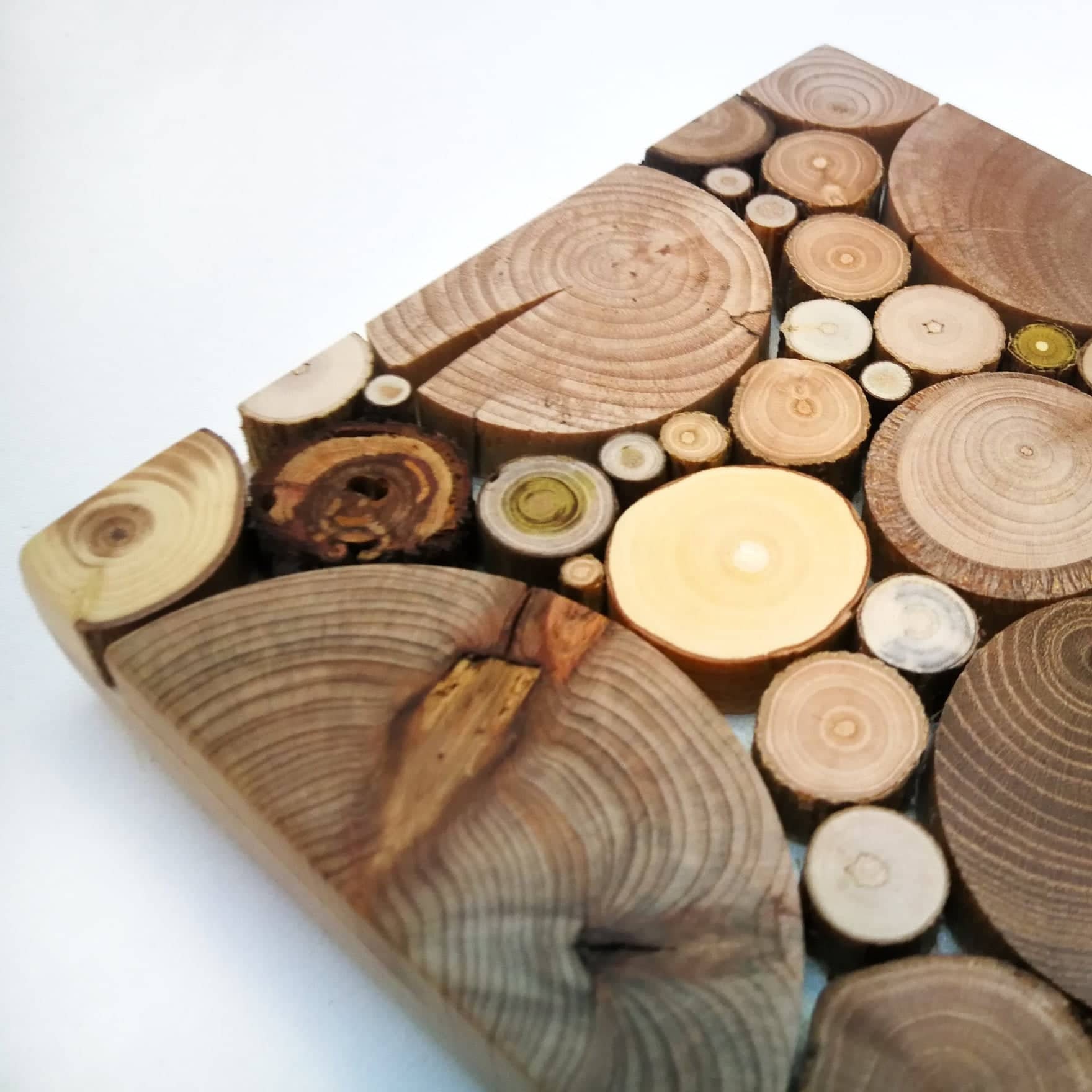 Set of 9 Wood Wall Tiles/ Geometric Wood Wall Decor/ Wood - Etsy