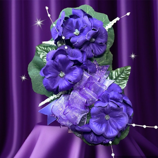 Texas Size - Purple Violet Corsages (Large)