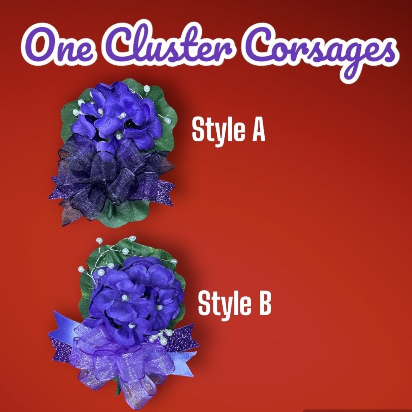 Purple Flower Corsages Etsy