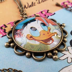 Vintage Donald Duck Necklace - Little Golden Books - Handmade