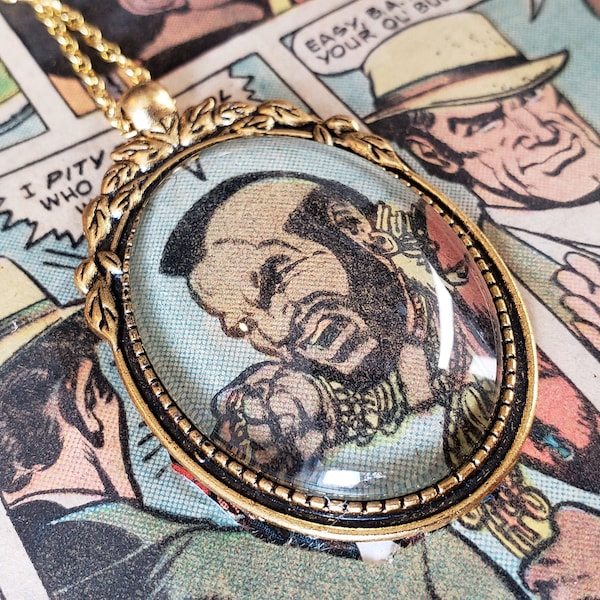 Vintage Mr. T Necklace - A-Team, Marvel Comics - Upcycled and Handmade