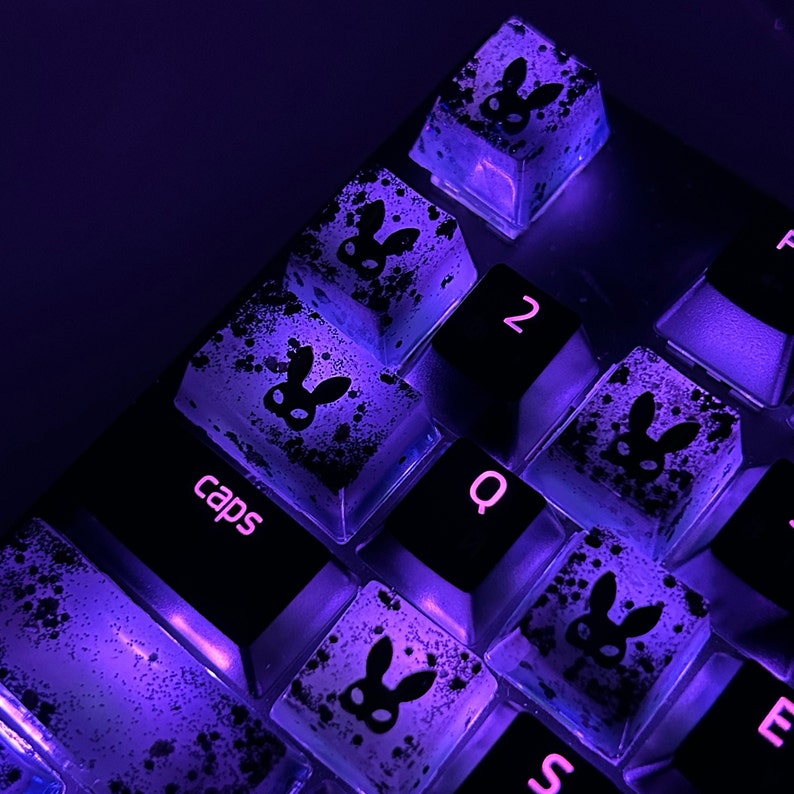 Handmade Keycaps bunny Cute Custom Keyboard Etsy