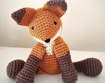 Patrón de zorro de peluche a crochet - Zorro amigurumi a crochet - Patrón de zorro a crochet -
