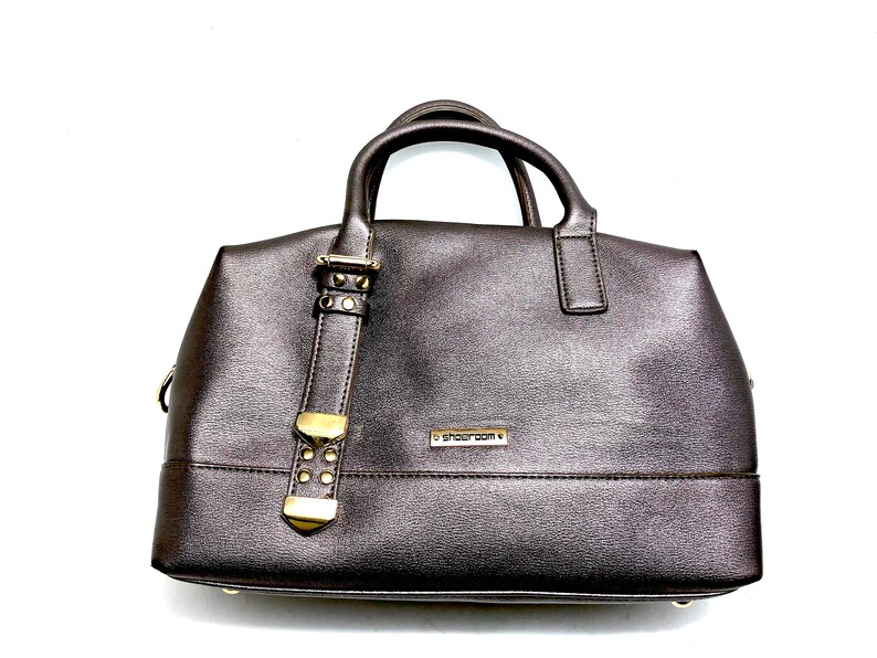 SHOEROOM Purple Metallic Hand Bag