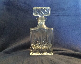 Heavy glass decanter | Etsy SALE Clear Glass Decanter Heavy Glass