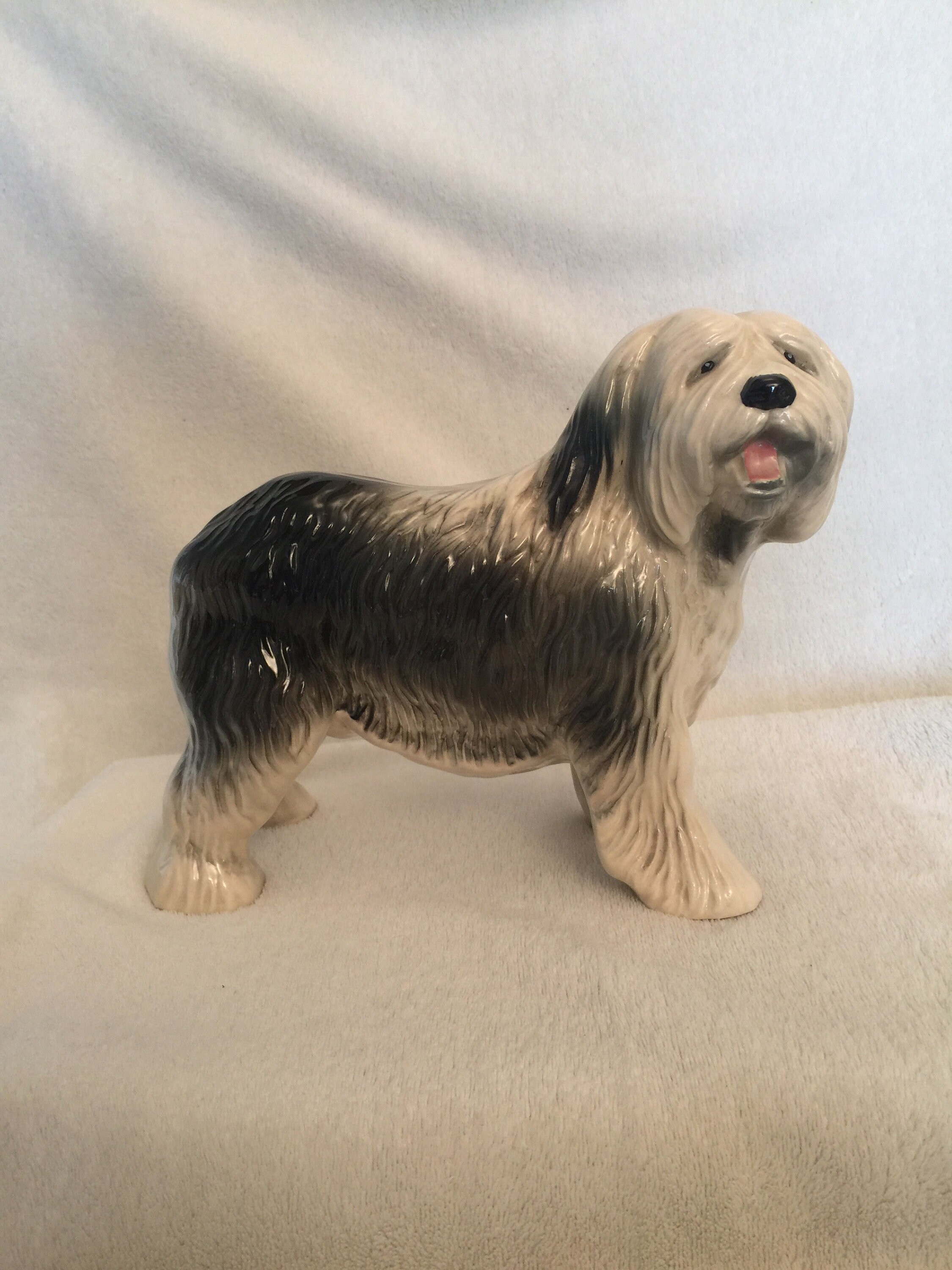 Ceramic Old English Sheepdog Ornament dog figurines Etsy