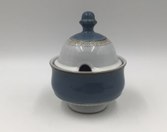 Vintage Denby Castile Blue Sugar Bowl with Lid