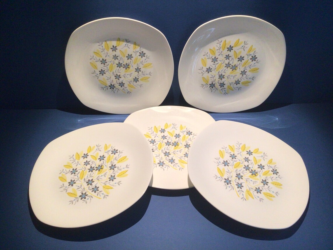 5 Midwinter small dinner plates Modern Fashion Shape Etsy