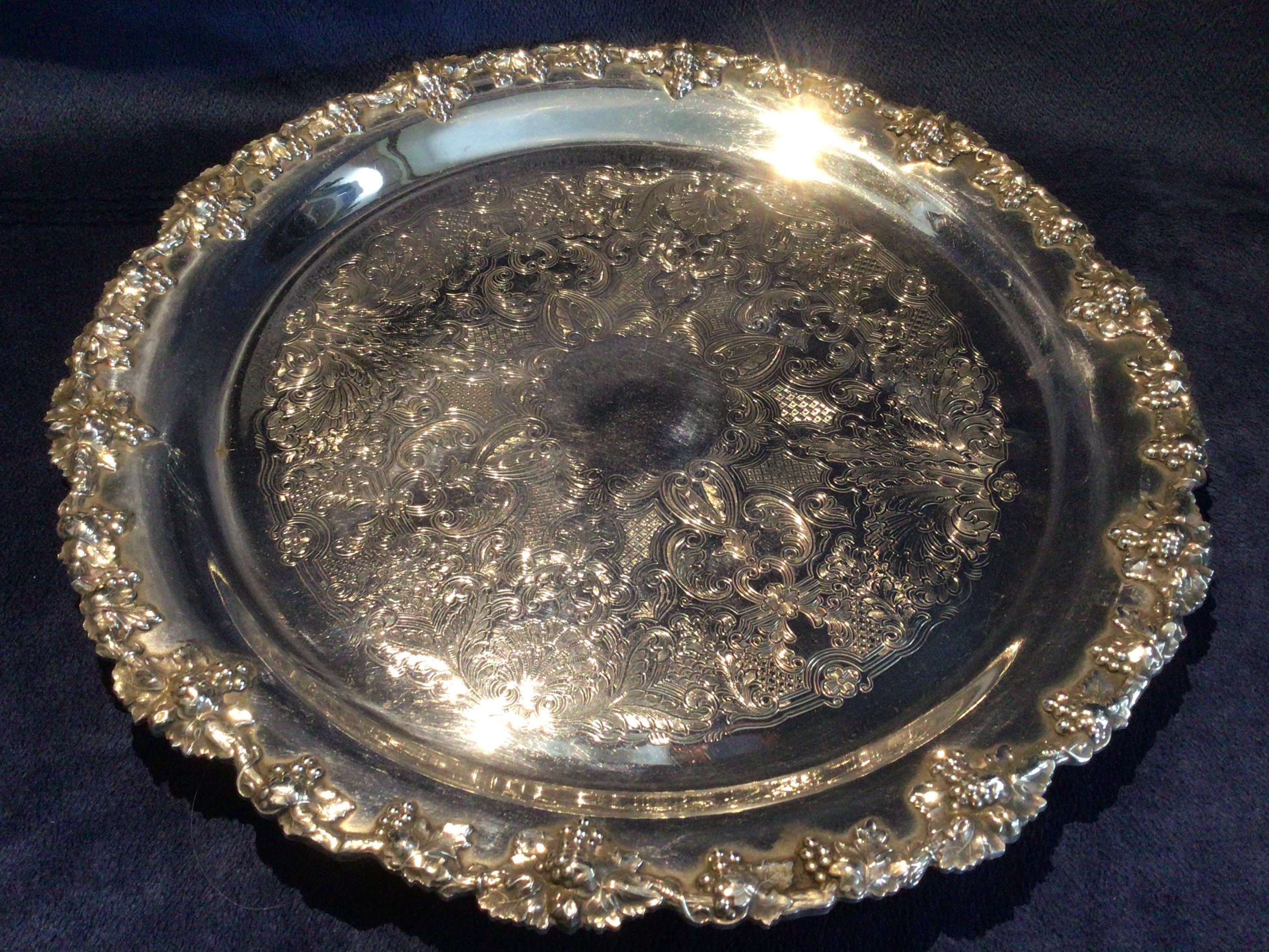 Good quality and heavy silver plate on copper butlers tray Etsy
