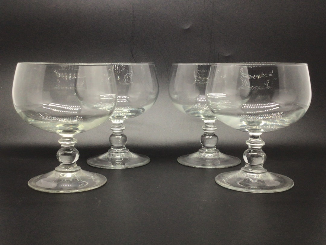Four Chunky Vintage Gin Glasses Birthday Gift Party Glasses Etsy
