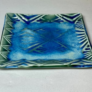 Petit plat à bijoux 3 x 4 pouces, plat à bijoux, plat à sauce soja, petit plat, plat porte sachet de thé