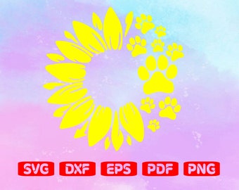 Cut File Sunflower Dogs Sunflower Cat Png Sunflower Half Paw Print Svg PDF SVG PDF Eps Ai Sublimation Cricut Cameo Instant Download Cut File Sunflower Dogs Sunflower Cat Png Sunflower Half Paw Print Svg PDF SVG PDF Eps Ai Sublimation Cricut Cameo Instant Download