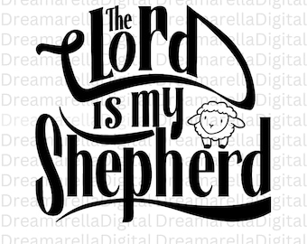 The Lord is my Shepherd Png sublimation design download, Lord's Prayer, png for Easter, Christian png, Religious png, sublimate designs