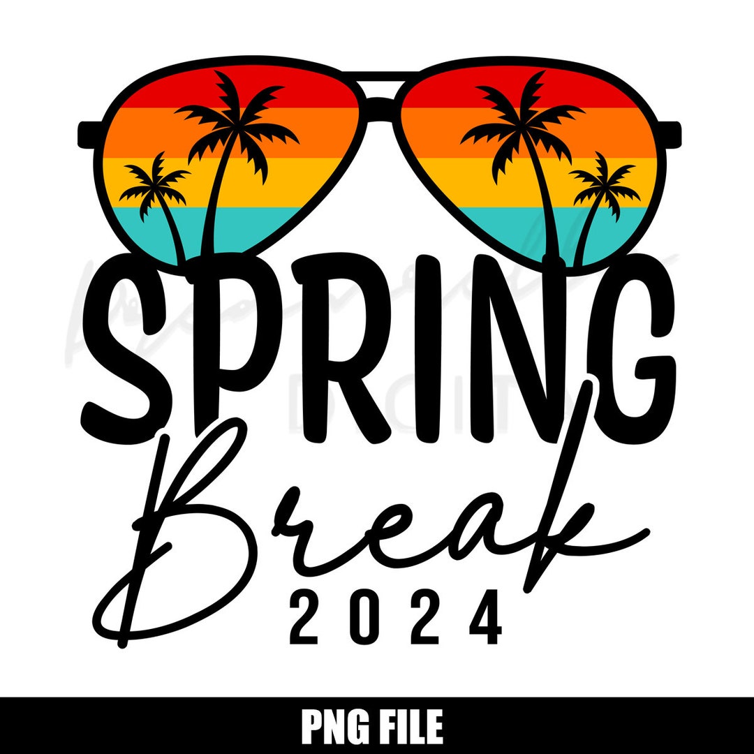 Spring Break 2024 Vacation Png Clipart, PNG File for Shirt and DIY
