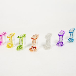 Glass Fashion Heels Shoes With Color Variations