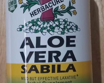 Extracto de Aloe Vera 100 Cápsulas/Sin OMG/100% Natural/de Herbacure