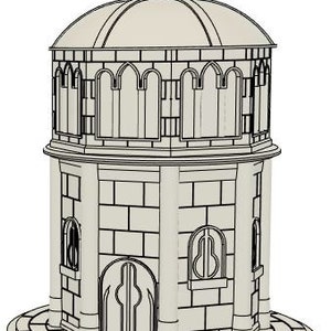 Digital Download STL Star Wars Legion Terrain Naboo Inspired Tall Building