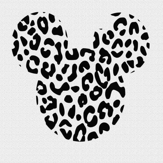 Mickey Mouse Cheetah Print Clipart SVG Disney Download svg | Etsy