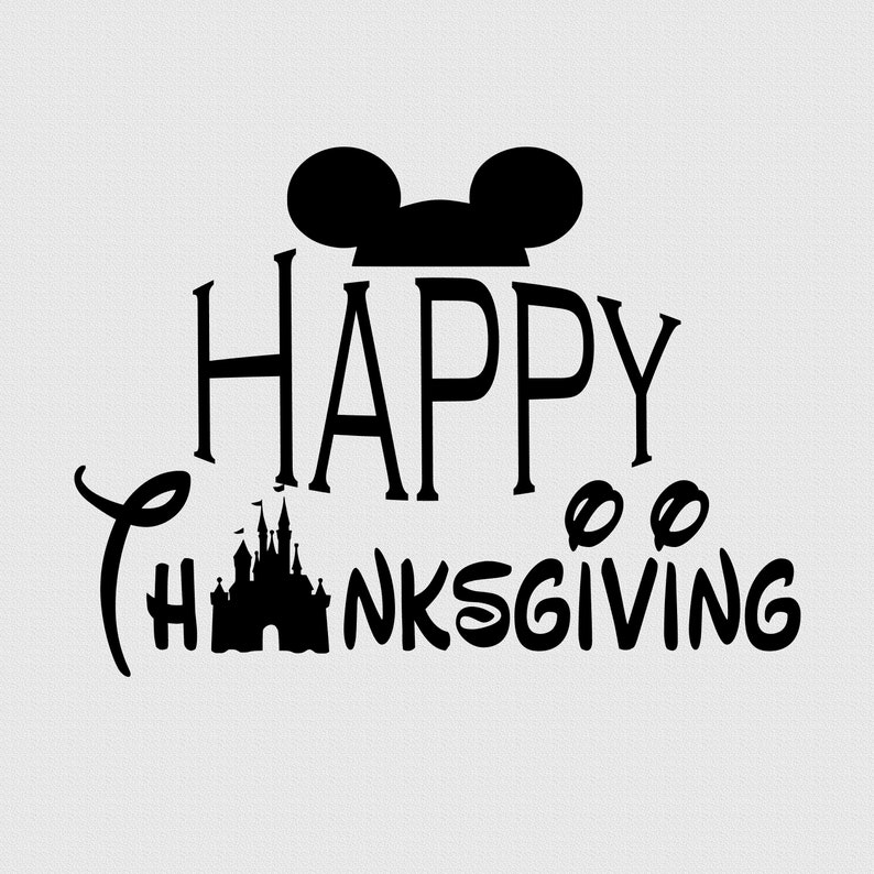 Mickey Mouse Ears Happy Thanksgiving Disney Download svg png | Etsy