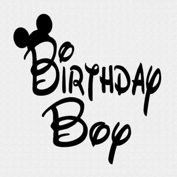 Download Disney Birthday Boy Mickey Mouse Ears Digital Clipart Svg Etsy