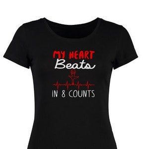 Ballerina Heartbeat SVG File for Adult Ladies Tee