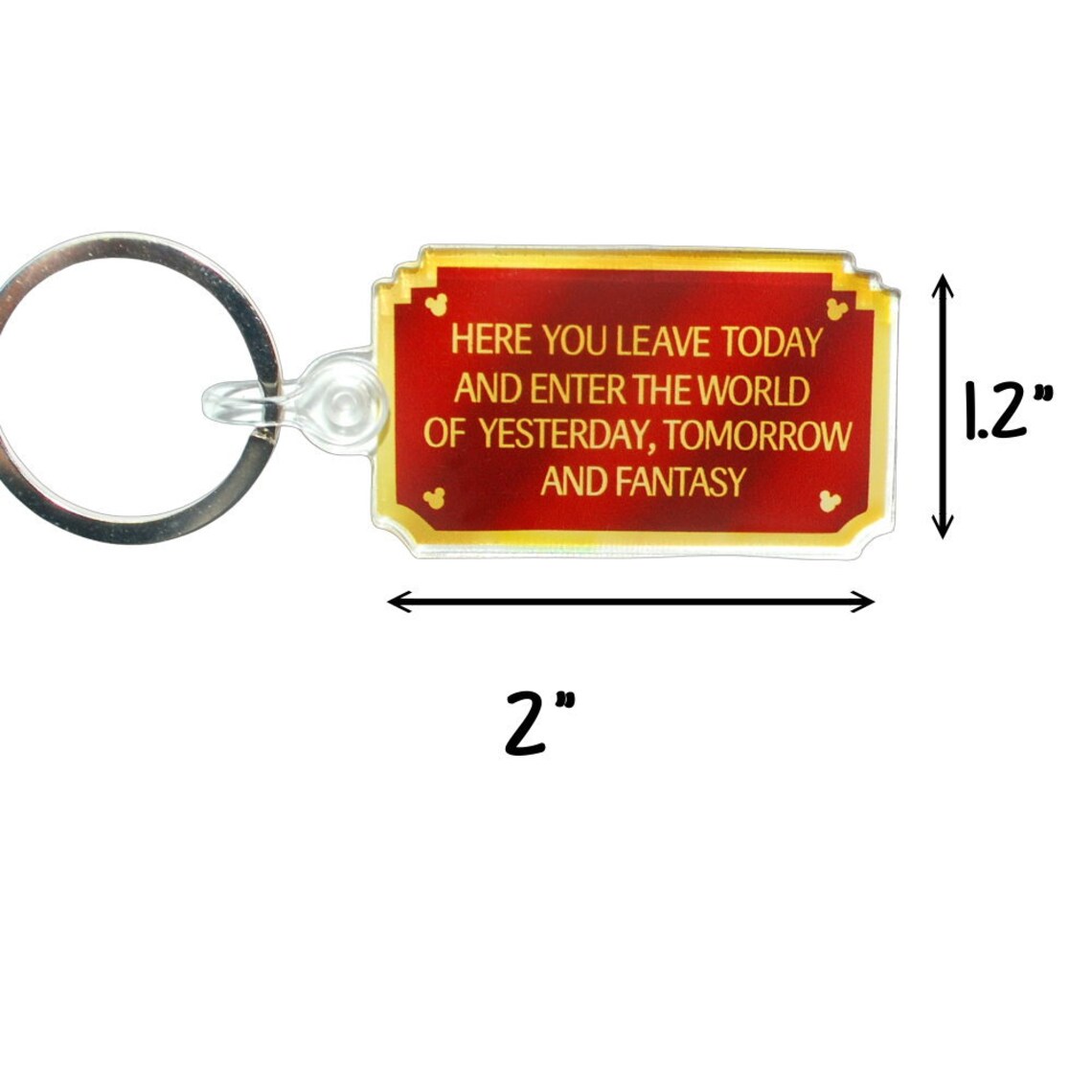 Disney Quote Entrance Plaque Keychain Disneyland Disneyworld | Etsy