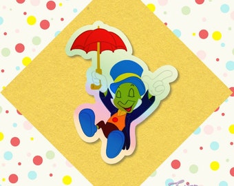 Jiminy Holographic Sticker - Pinocchio