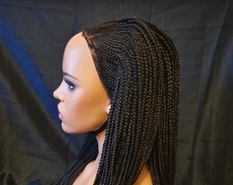 Intricately Woven Cornrows - Dark Brown - 28' - Ready to ship!