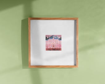 Grand Budapest Hotel Print: Wes Anderson Movie Art, Watercolor Design