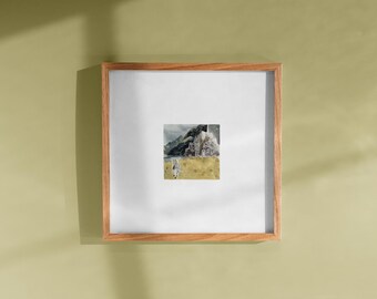 The Two Towers Miniature Print: Lord of the Rings Movie Illustration