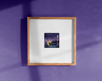 La La Land Miniature Movie Print: Watercolor Film Poster, Signed