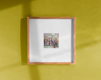 The Full Monty Movie Miniature art: Signed Watercolour print, Archival Quality