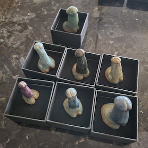 Ceramic Mini Penis/Phallus in a Box! Perfect quality handmade Bachelorette party favor! Power Object! Surprise gift!