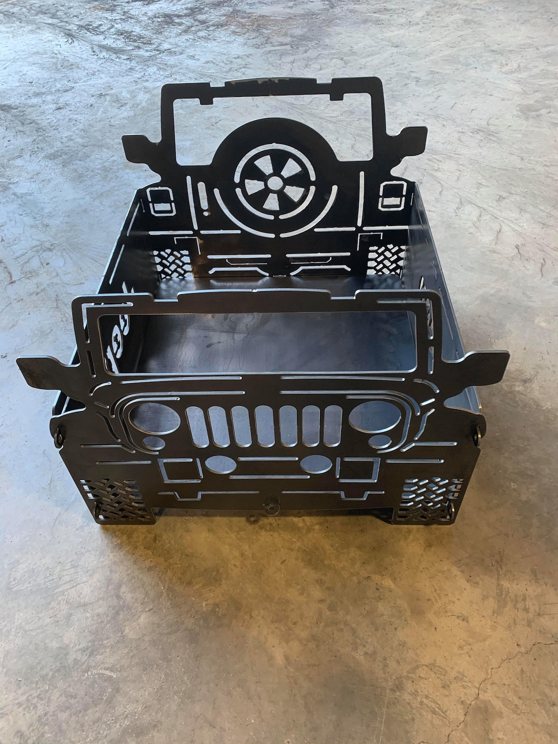 Jeep Fire Pit Fire Pit Jeep Grill Custom Grill Travel Etsy