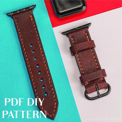 PDF Pattern Leather Watch Strap 1522mm Etsy