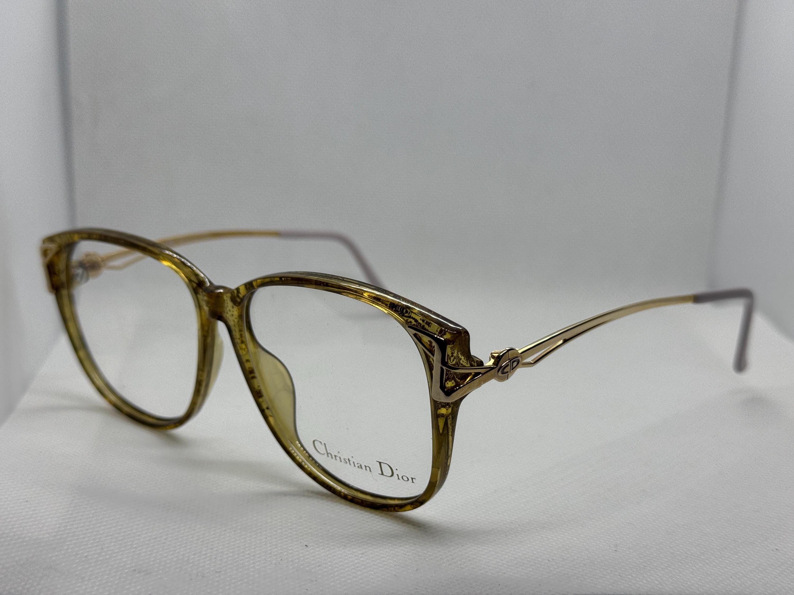 小物 Dior Eyewear  Vintage Vintage CHRISTIAN DIOR Oversized Amber Ombré Eyeglasses