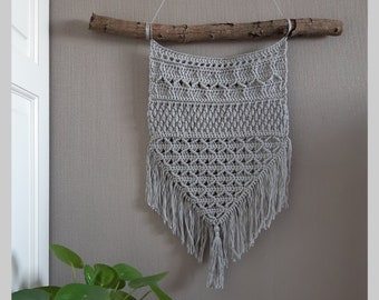 Crochet pattern English (US) Wallhanging Macrame-look