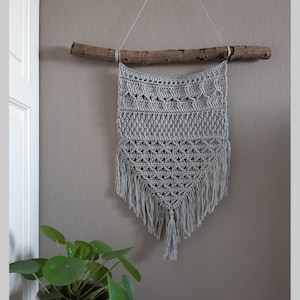 Crochet pattern English (US) Wallhanging Macrame-look