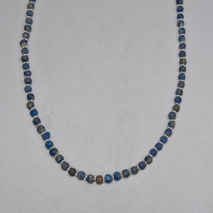 Ancient Lapis Lazuli Beads with Handmade Granulated Silver Beads (2)