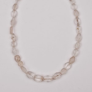 Ancient Crystal Beads From the Swat Valley with Handmade Silver Clasp
