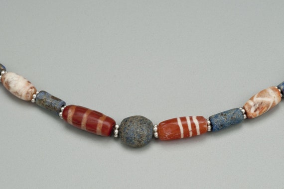 Spacer Bead, 2 hole w/Carnelian Spacer Bead, 2 hole w/Carnelian