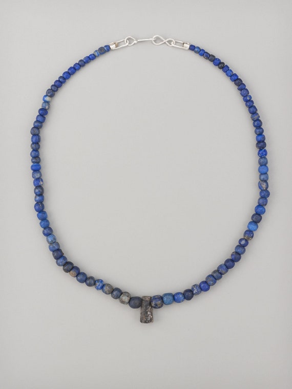 Ancient Lapis Lazuli Beads with Peg Pendant