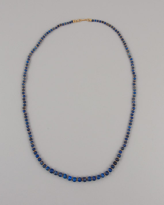 Ancient Lapis Lazuli Graduated Round Beads and Gra