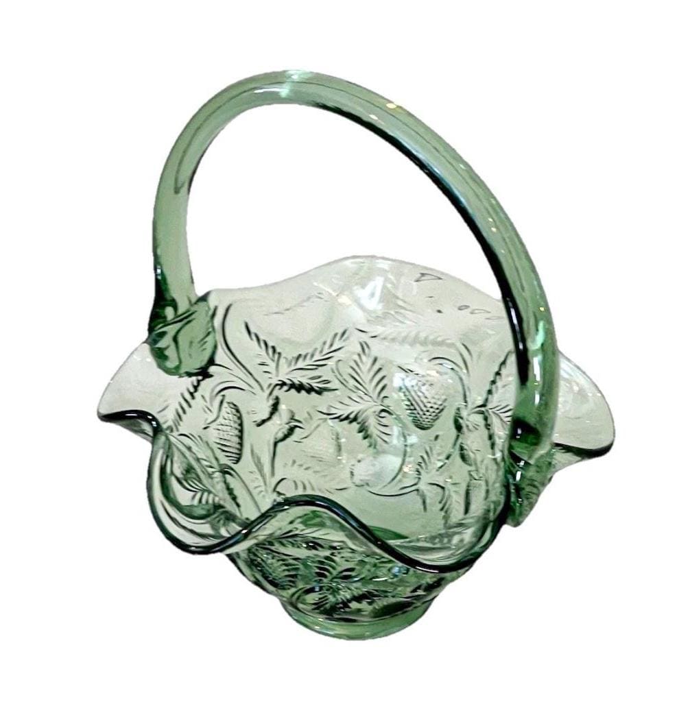 Fenton glass basket - Etsy 日本