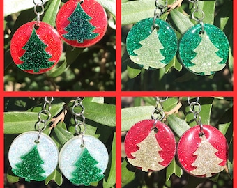 Christmas Tree Earrings, Christmas Earrings, Tree Earrings, Christmas Tree Jewelry, Christmas Decor Jewelry, Christmas Charms