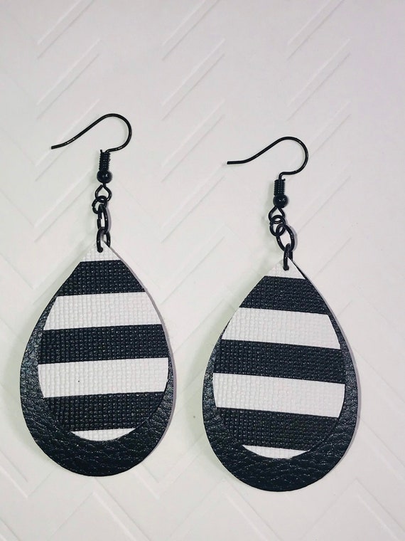 Etsy faux deals leather earrings