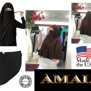 AMAL Muslim Tie-Dye Khimar. Hijab. Women Burka. Abaya. USA H11 image 2