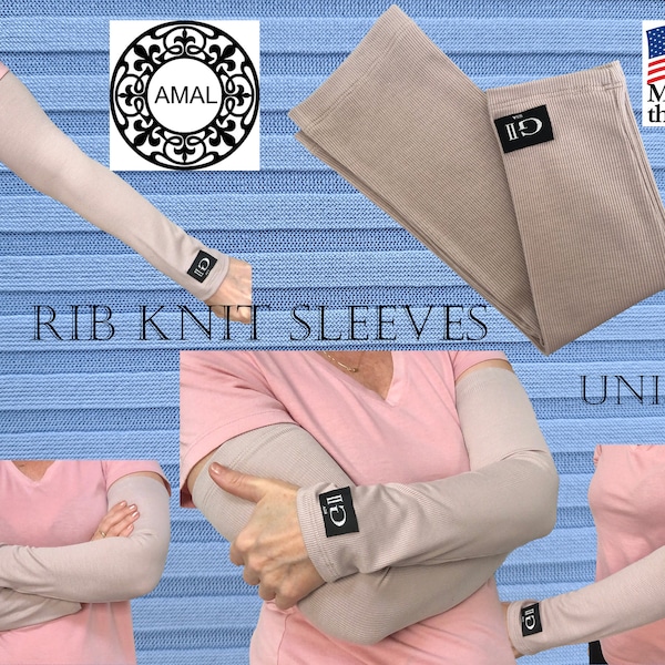 AMAL Muslim Sleeves to Cover Arms for Women USA Fast Shipping Colors COTTON Model B5